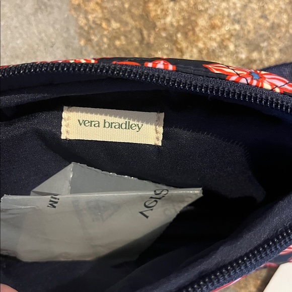 Vera Bradley Navy and Red Floral Pouch Mini Belt Bag - Picture 4 of 5